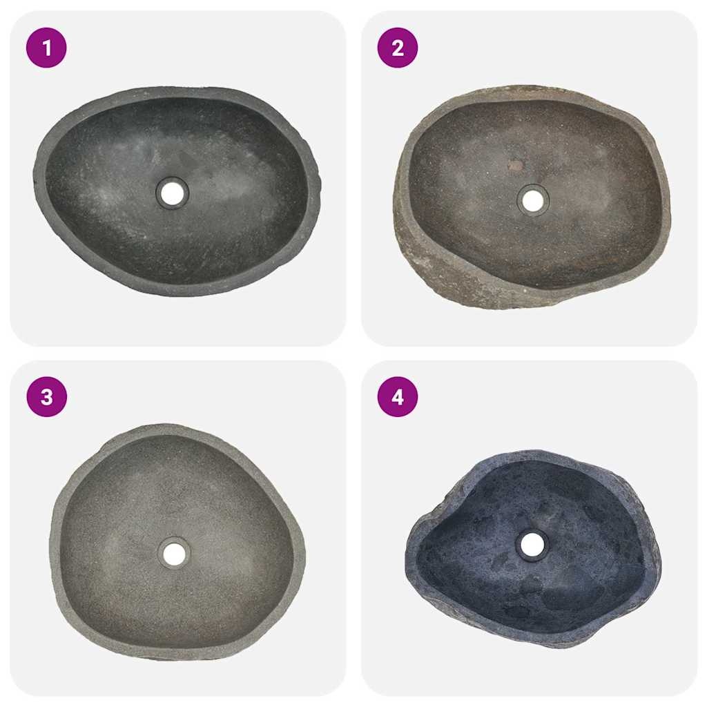 vidaXL Riviersteen Wastafel Ovaal - 40% Korting!