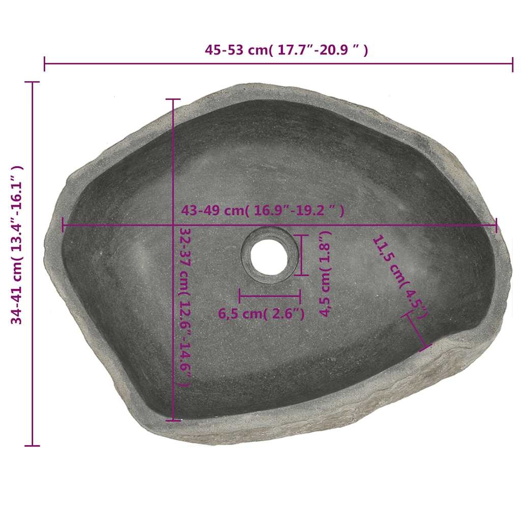 vidaXL Riviersteen Wastafel Ovaal - 40% Korting!