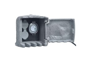 vidaXL Tuinstopcontact met Timer - Grijs - 40% Korting!