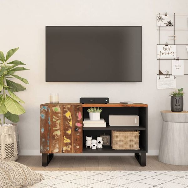 vidaXL TV-Meubel Gerecycled Hout 80cm - 35% Korting!
