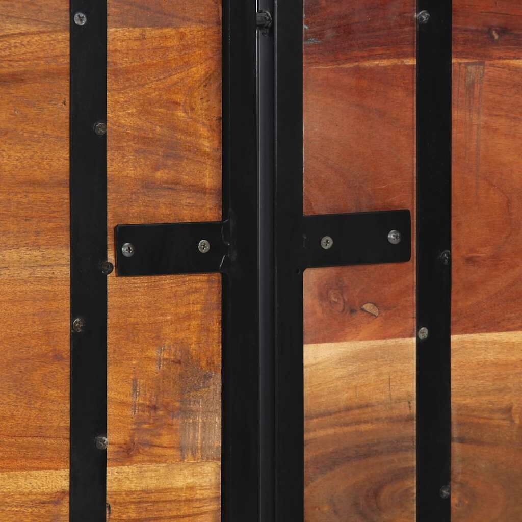 vidaXL Hoofdeinde 180cm Gerecycled Hout & IJzer - 51% Korting!