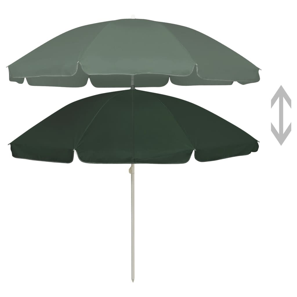vidaXL Strandparasol Groen 240cm - 40% Korting!