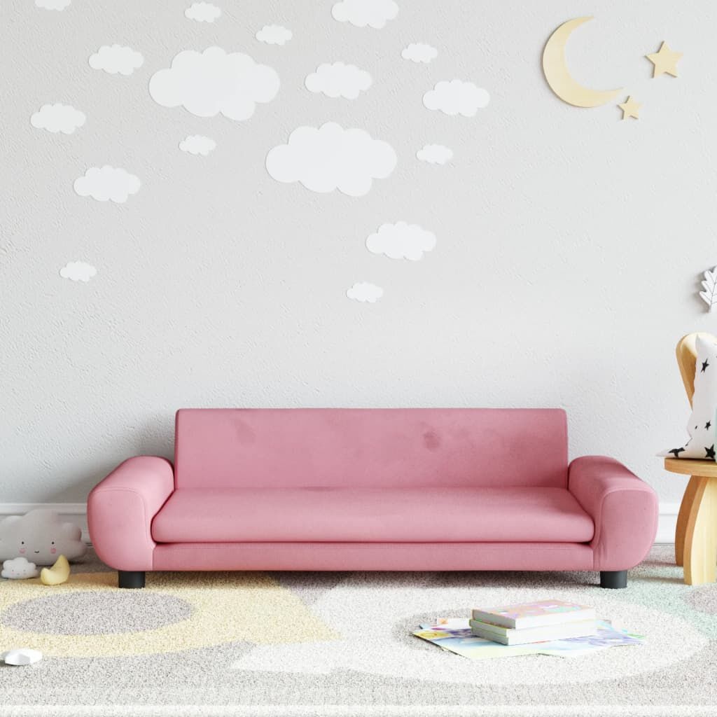 VidaXL Kinderbank Fluweel Roze - 56% Korting!