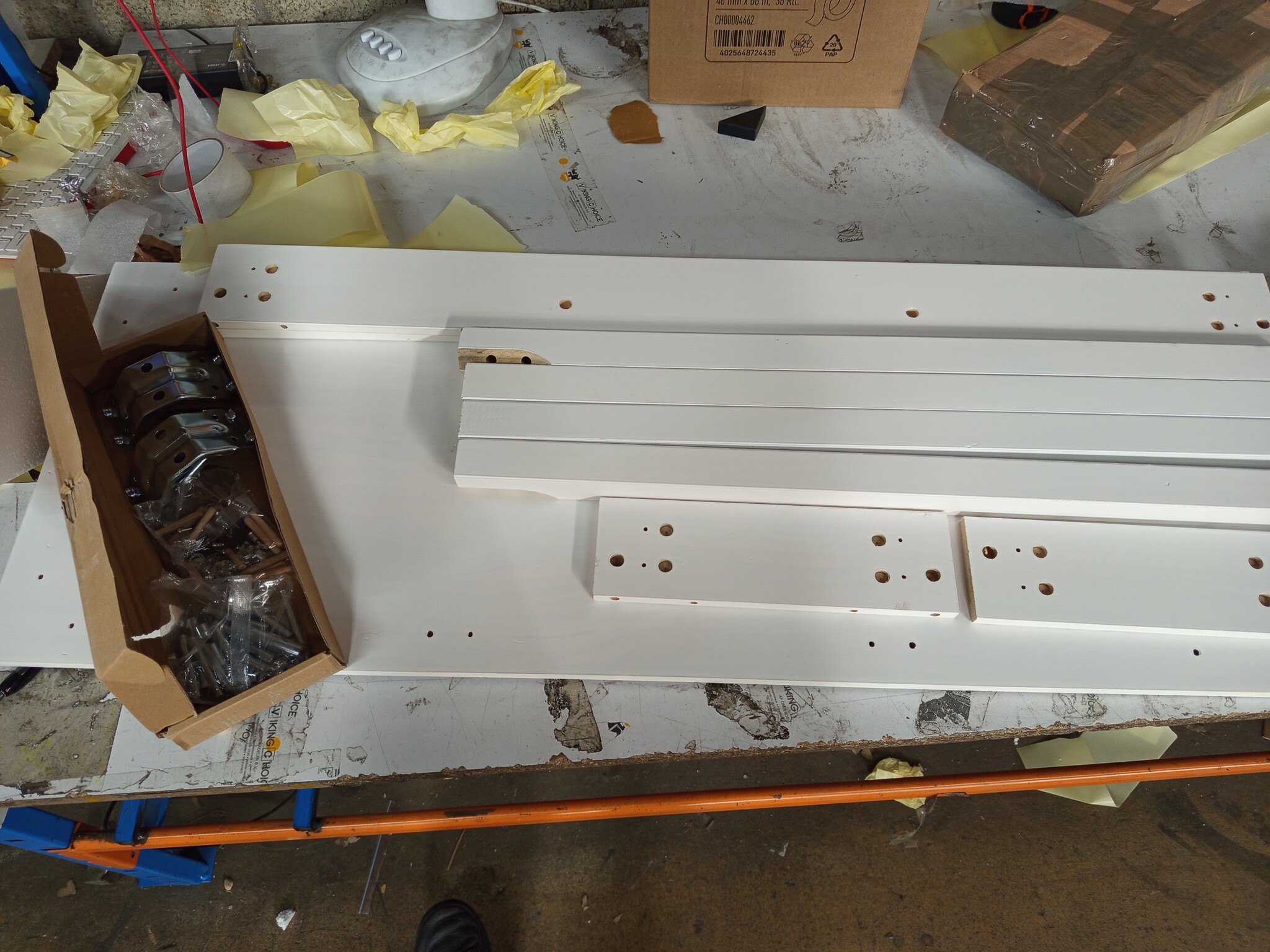 Wandtafel Grenenhout Wit 110cm - 60% Korting!