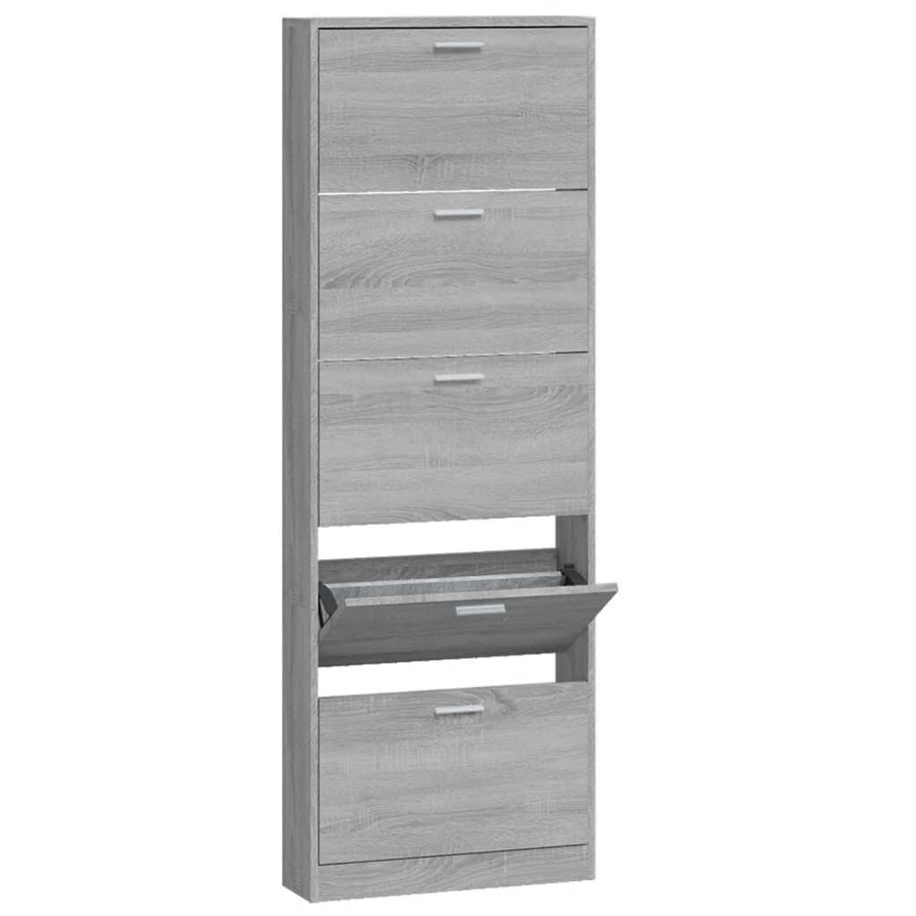 vidaXL Schoenenkast Grijs Sonoma Eiken - 40% Korting!