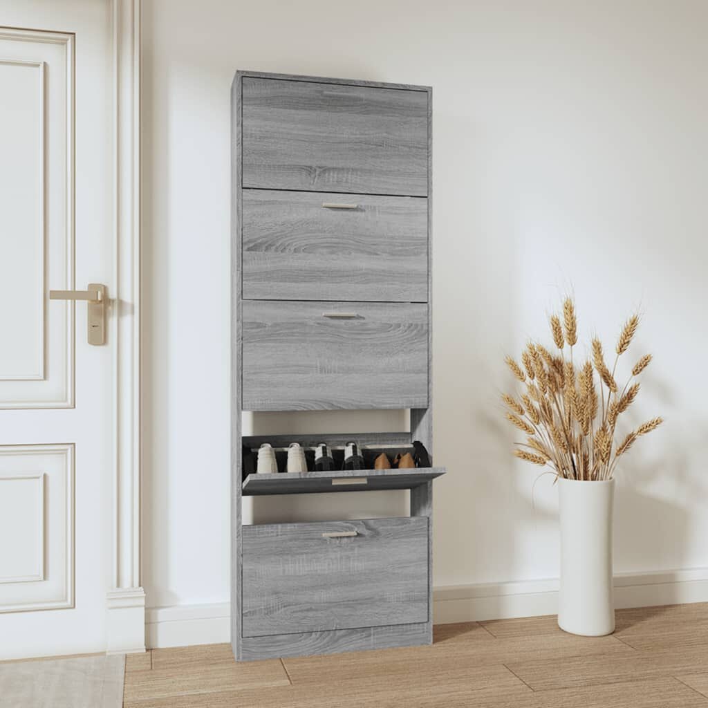 vidaXL Schoenenkast Grijs Sonoma Eiken - 40% Korting!