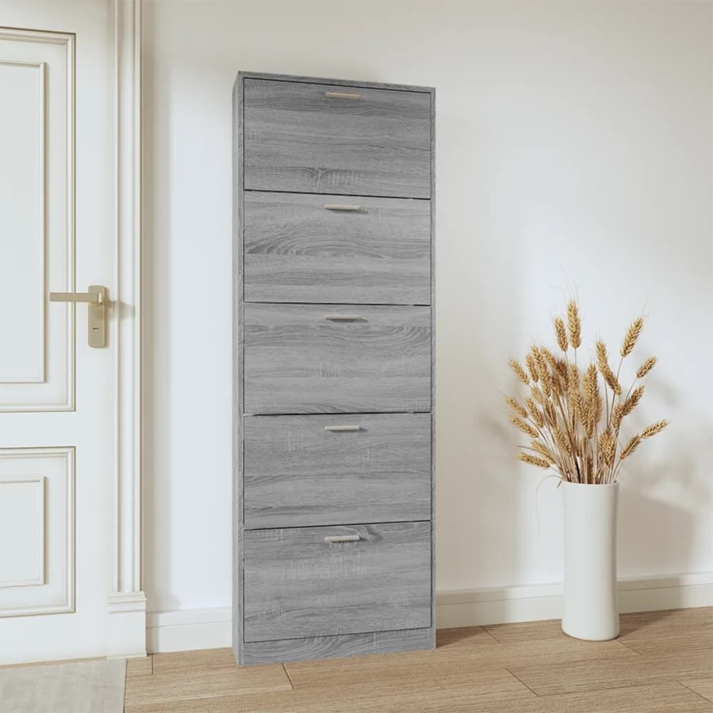 vidaXL Schoenenkast Grijs Sonoma Eiken - 40% Korting!