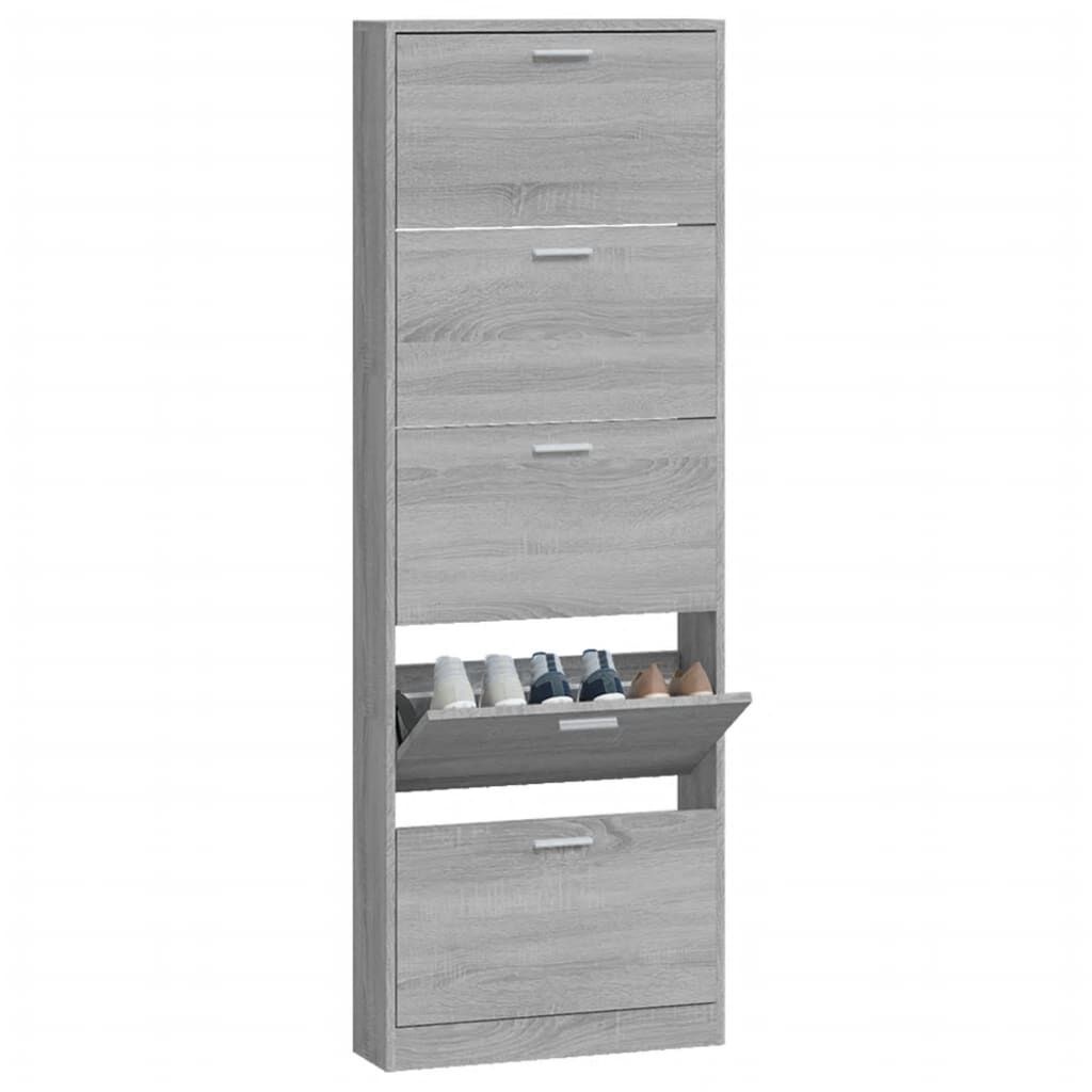vidaXL Schoenenkast Grijs Sonoma Eiken - 40% Korting!