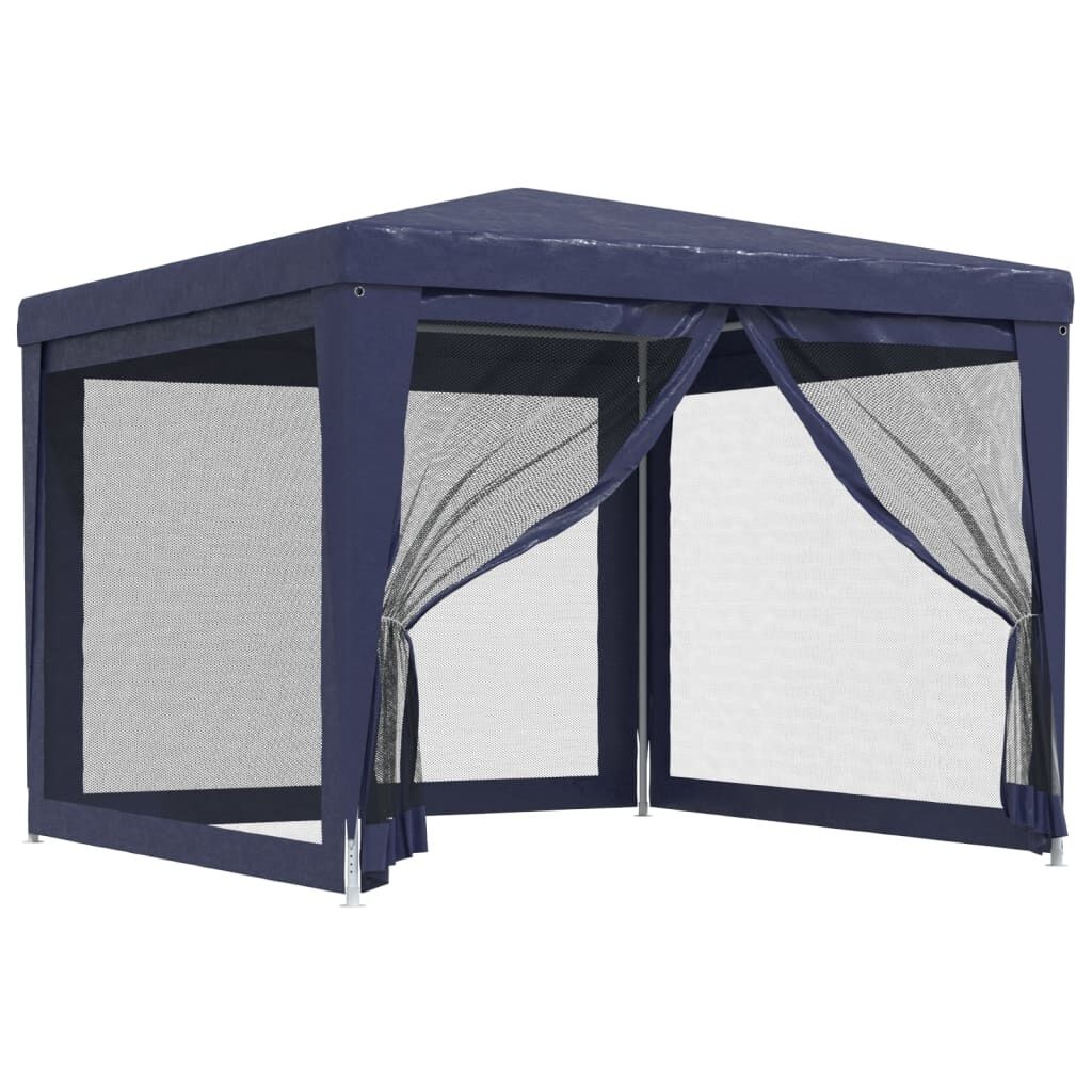 Partytent 3x3m Blauw met Mesh Wanden - 40% Korting!