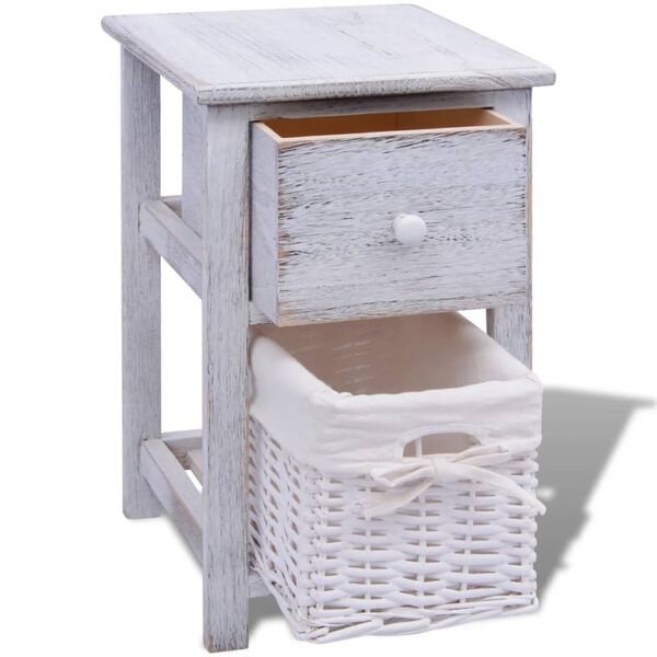 vidaXL Nachtkastjes (2 st) Wit Hout - 55% Korting!