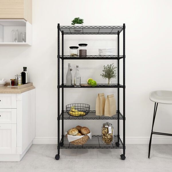 vidaXL Opbergrek Zwart 75x35x155cm - 40% Korting!