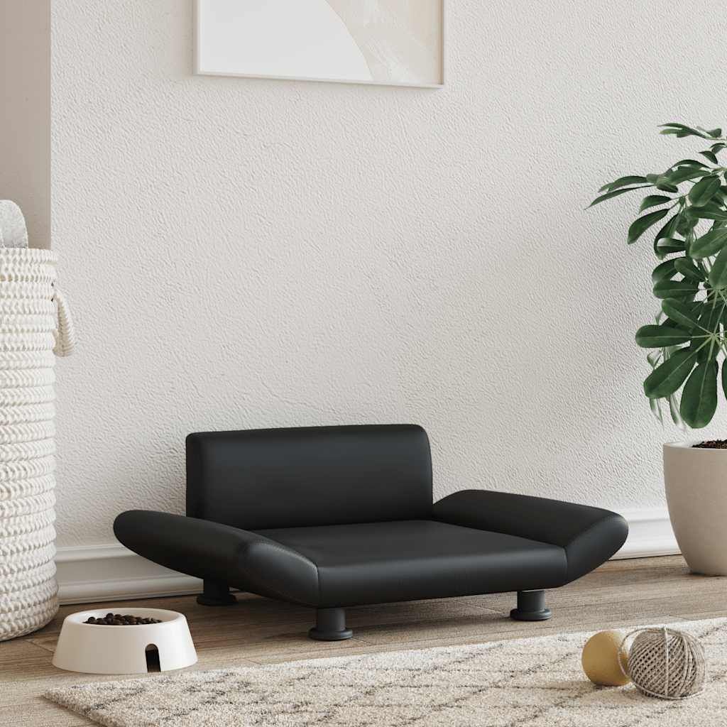 vidaXL Hondenmand Kunstleer Zwart 70x45cm -40% Korting!