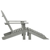 Tuinstoel met Voetenbank Hout Grijs - 46% Korting!