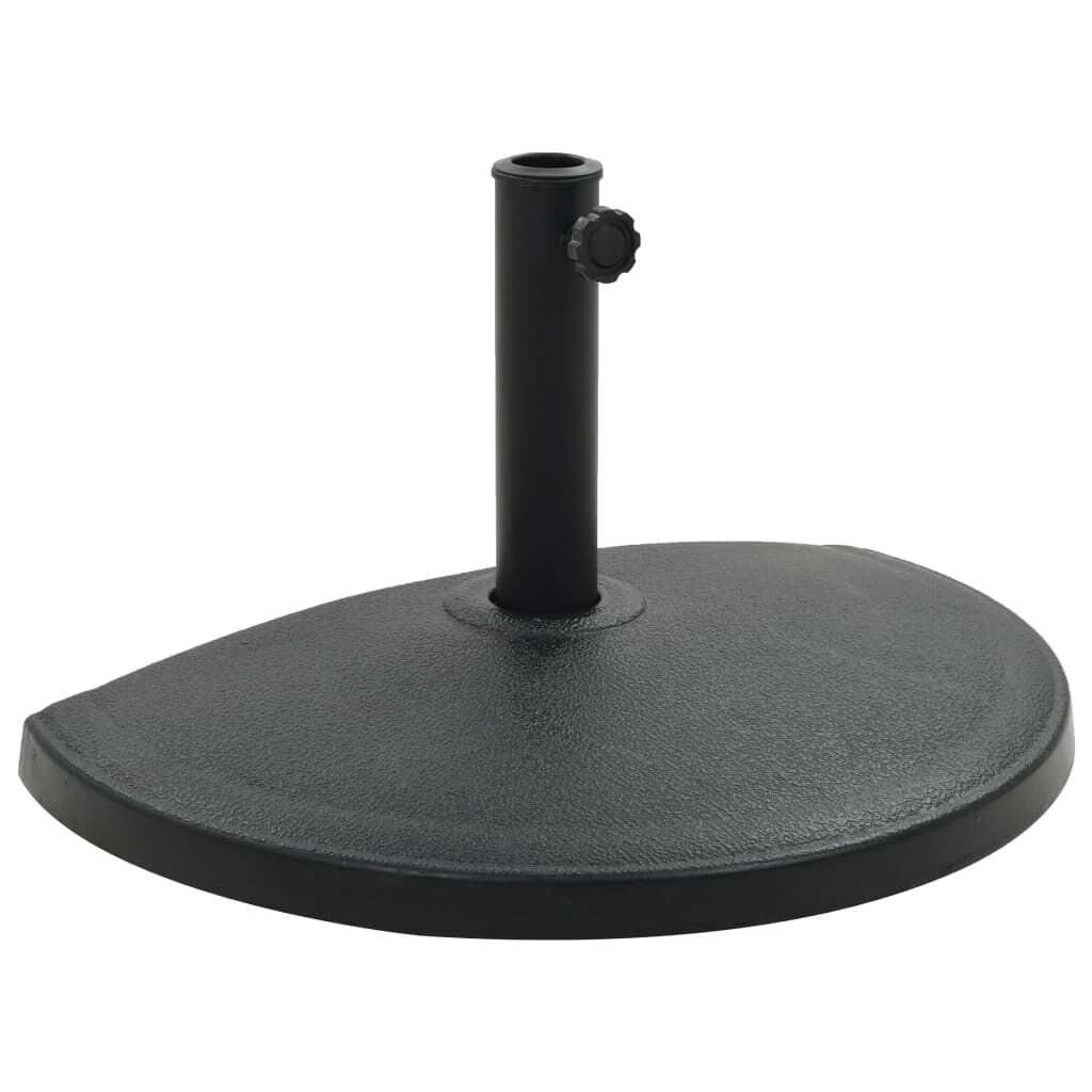 Parasolvoet Halfrond 15kg Zwart - 65% Korting!
