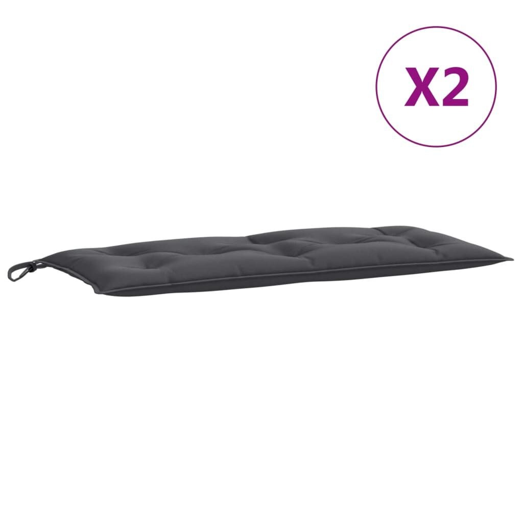 Tuinbankkussens 2x Antraciet 100x50cm - 40% Korting!