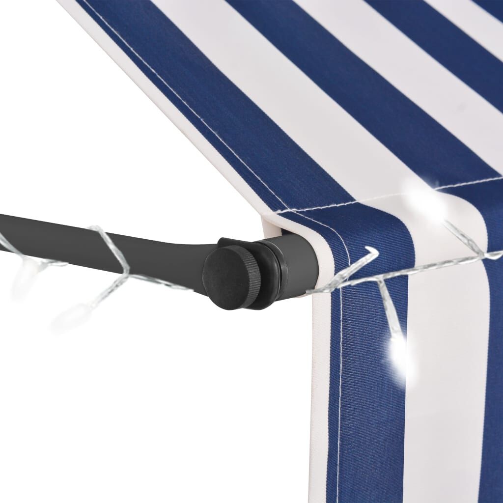 Luifel met LED 350cm Blauw/Wit - 40% Korting!