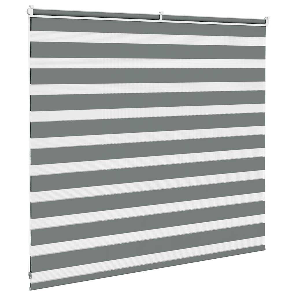 vidaXL Zebra Rolgordijn 160x100cm Donkergrijs - 40% Korting!