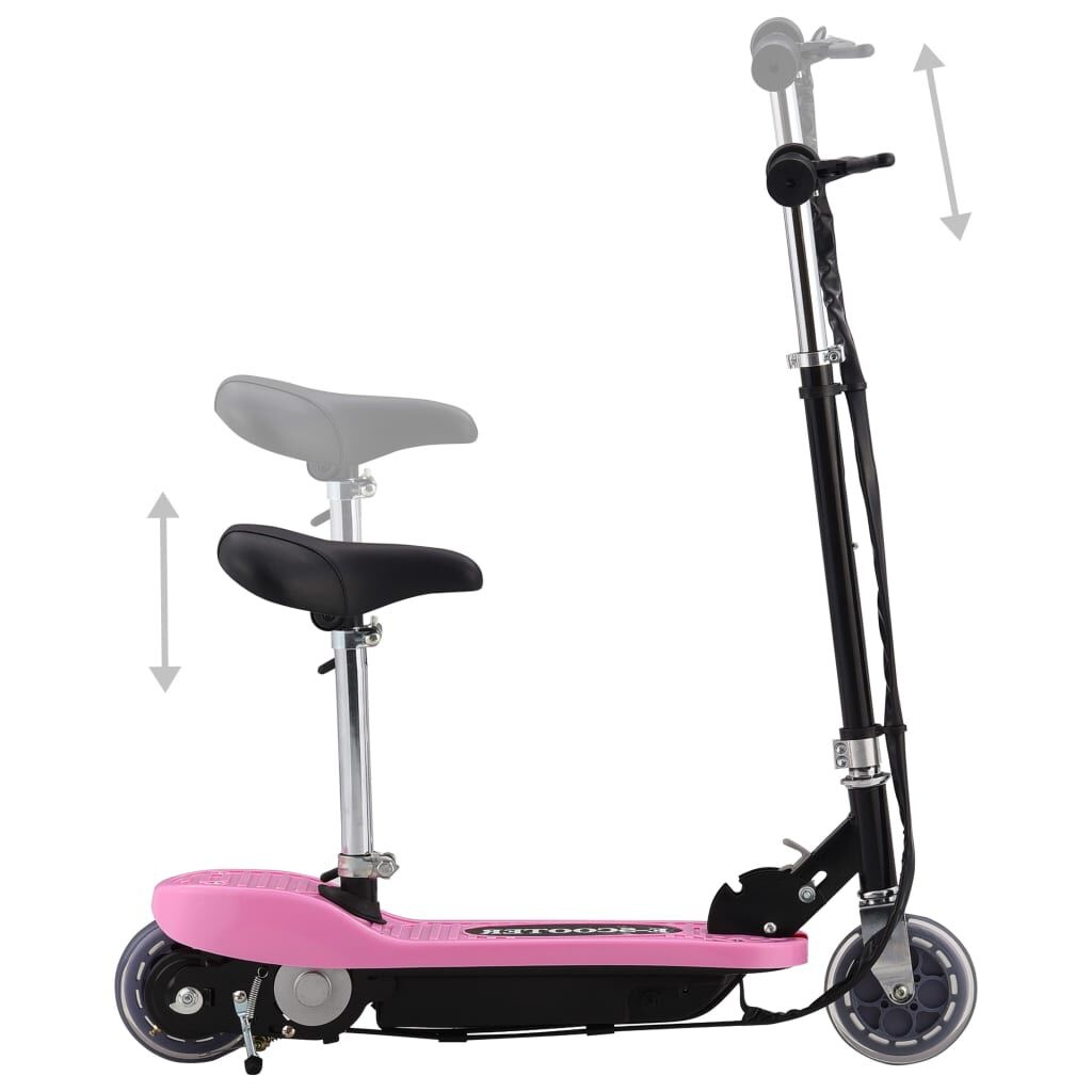 vidaXL Elektrische Step met Zitje - Roze - 40% Korting!