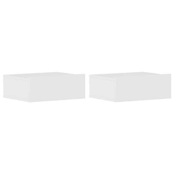 vidaXL Nachtkastjes (2x) Wit Hoogglans -40%