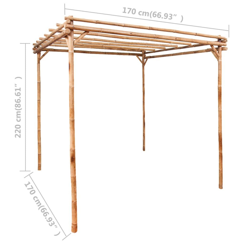 Bamboe Pergola 170x170x220cm - 40% Korting! Zo Goed Als Nieuw