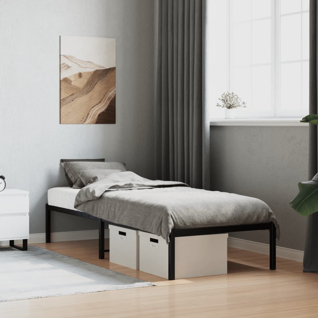 vidaXL Bedframe 75x190cm Zwart - Zo Goed Als Nieuw! 40% Korting