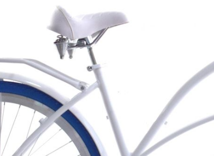 Damesfiets Beach Cruiser 28" - 3V Wit/Blauw - 40% Korting!