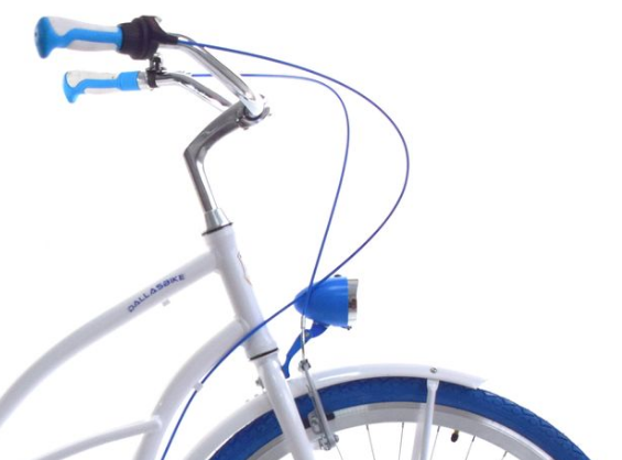 Damesfiets Beach Cruiser 28" - 3V Wit/Blauw - 40% Korting!