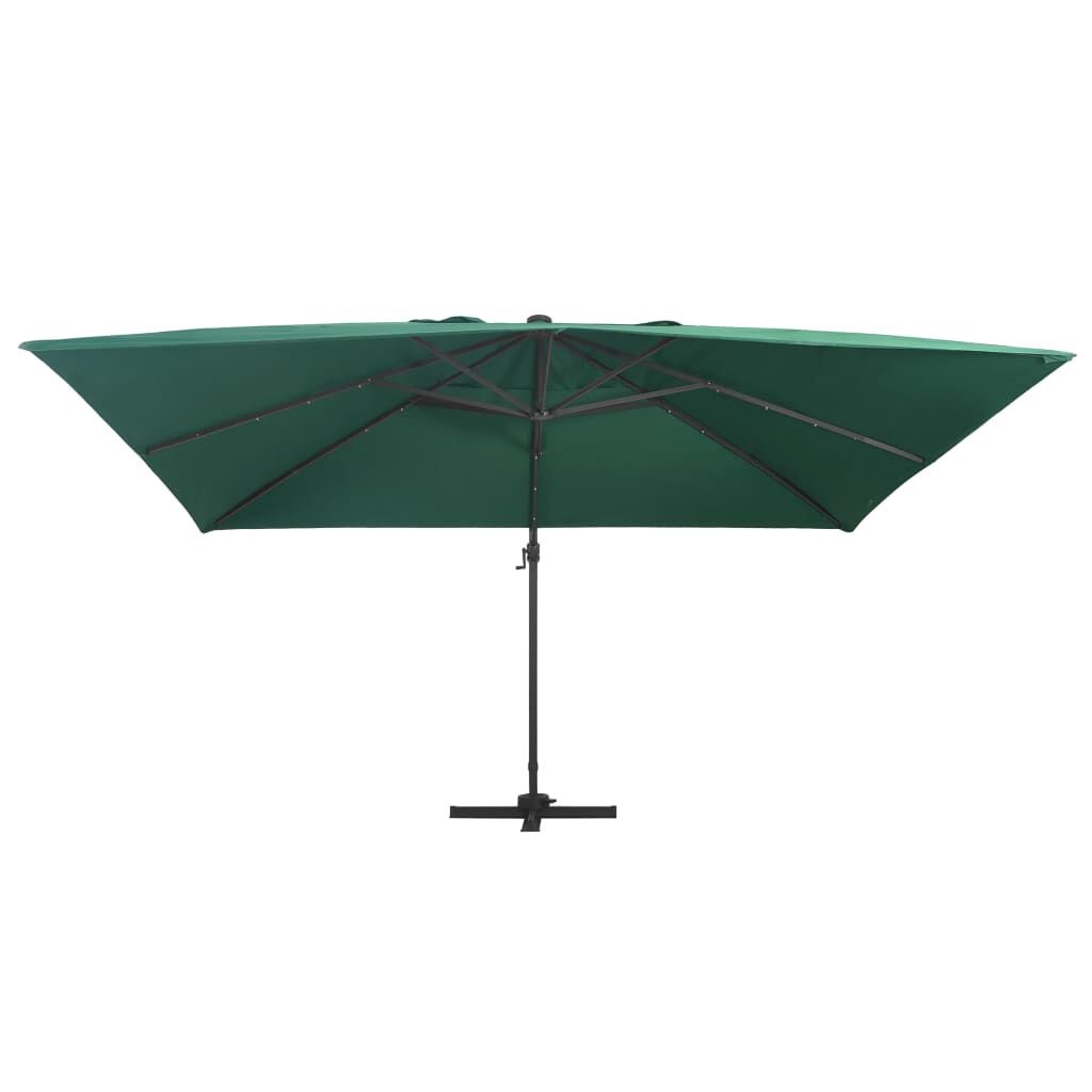 vidaXL Zweefparasol LED 400x300cm Groen - 40% Korting!