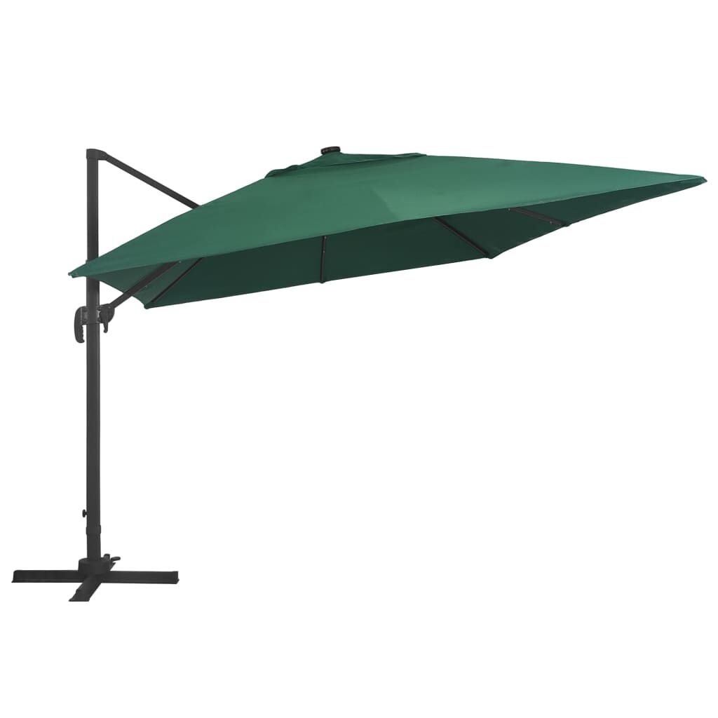 vidaXL Zweefparasol LED 400x300cm Groen - 40% Korting!