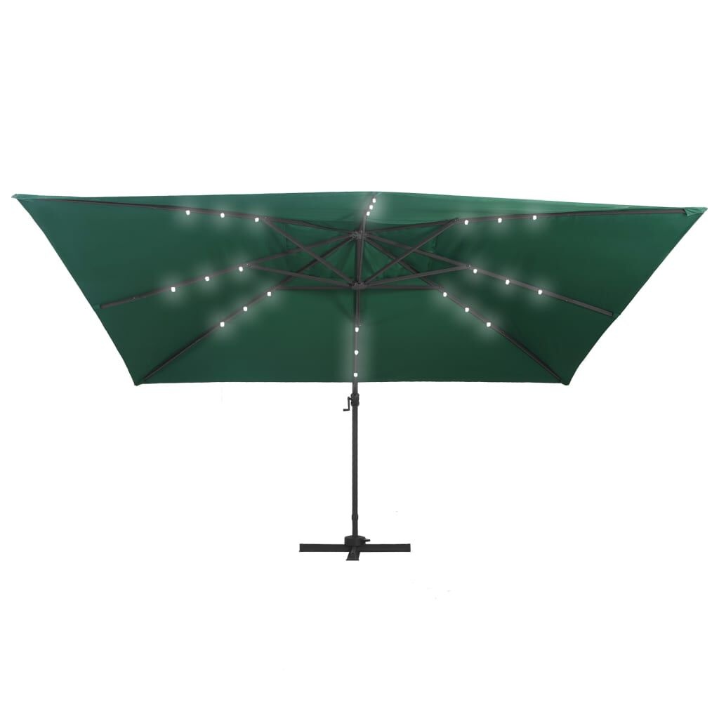 vidaXL Zweefparasol LED 400x300cm Groen - 40% Korting!