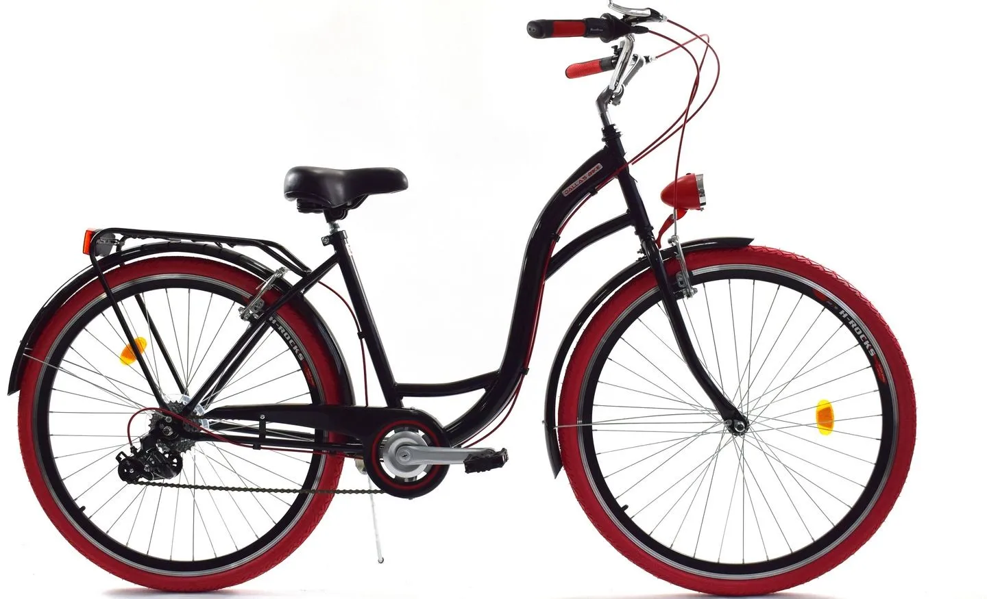 Meisjesfiets 26 inch, 7 versnellingen - Zwart/Rood - 40% Korting!