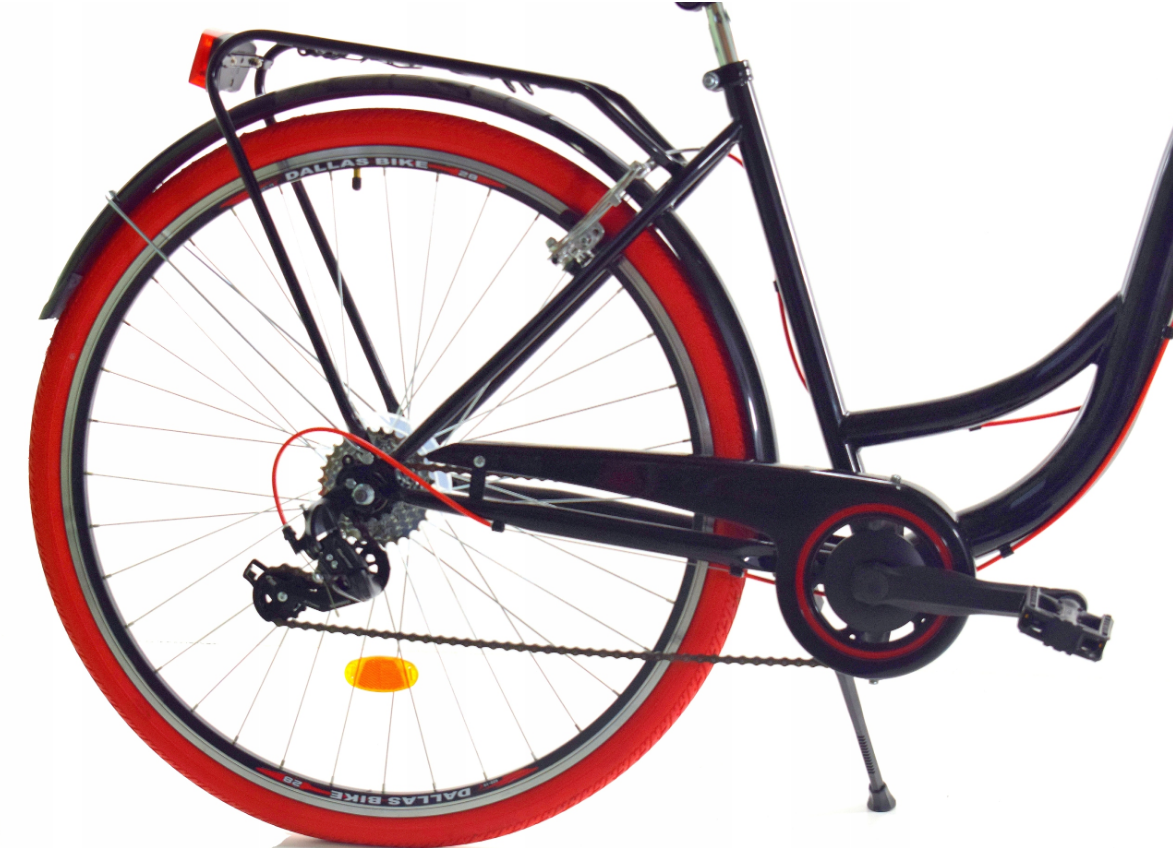 Meisjesfiets 26 inch, 7 versnellingen - Zwart/Rood - 40% Korting!