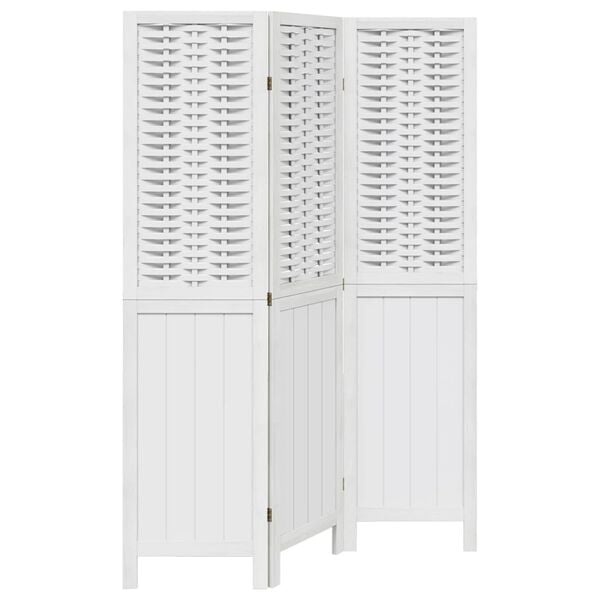 Kamerscherm Paulownia Wit - 3 Panelen - 55% Korting!