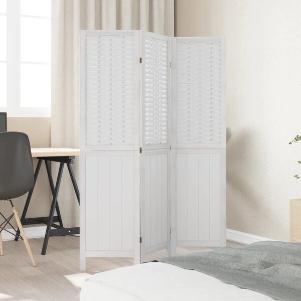 Kamerscherm Paulownia Wit - 3 Panelen - 55% Korting!