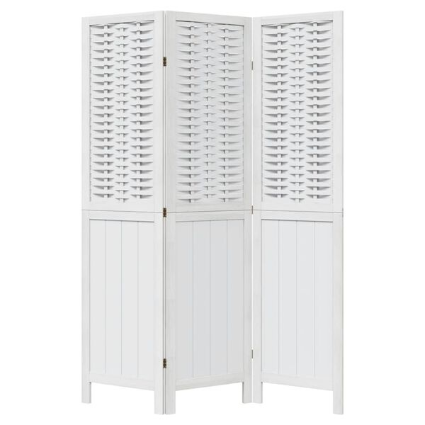 Kamerscherm Paulownia Wit - 3 Panelen - 55% Korting!