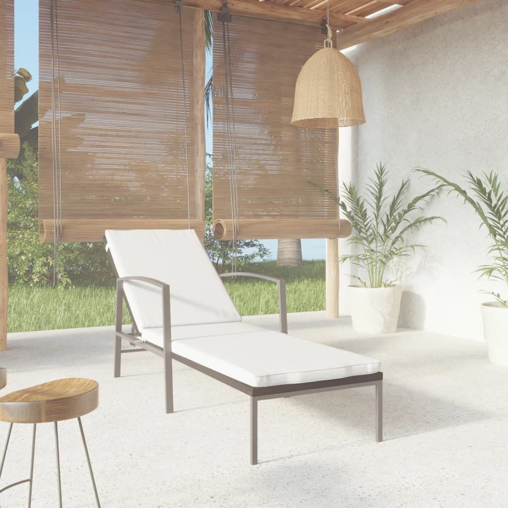 Ligbed met Kussen Zwart Rattan - 61% Korting!