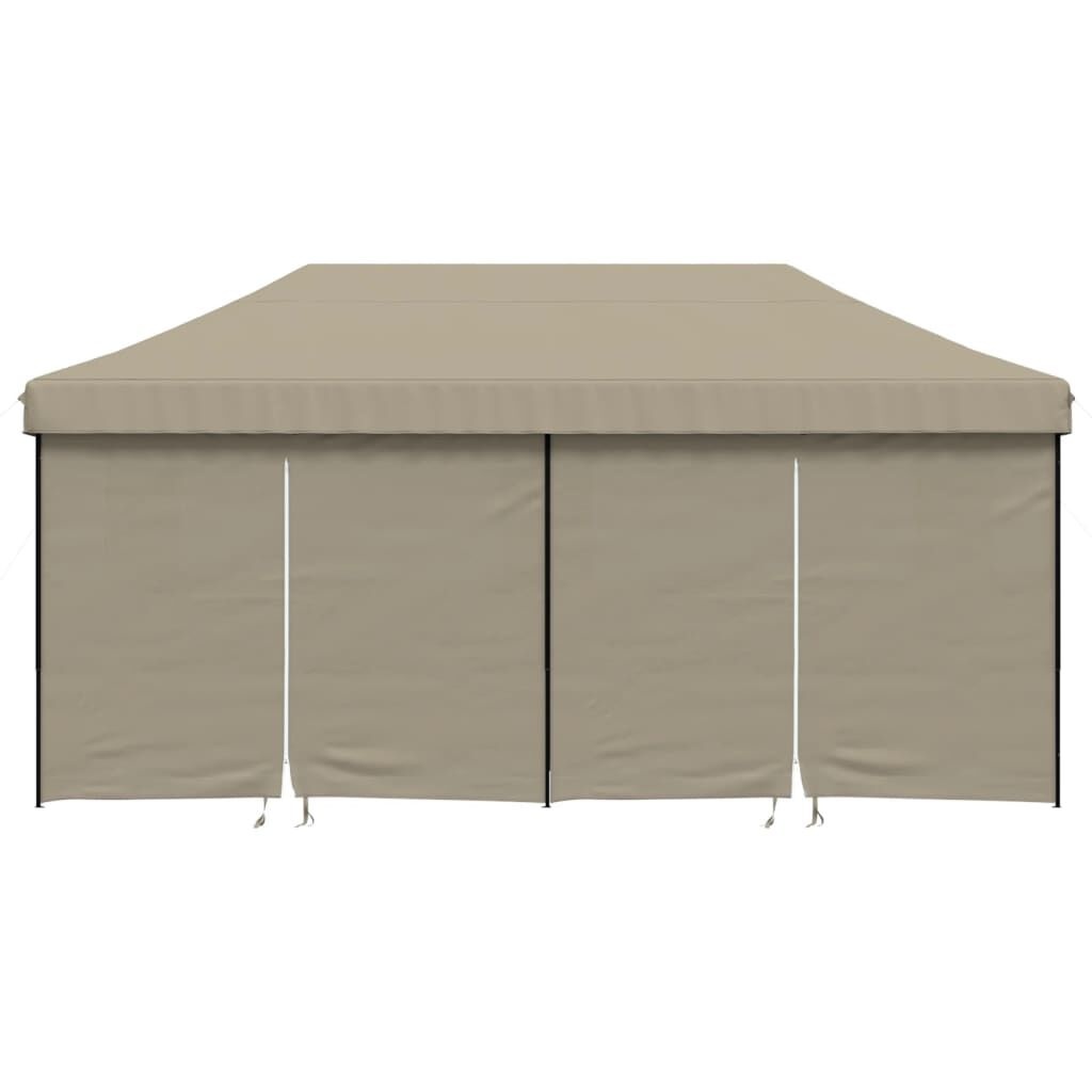Partytent Pop-Up Taupe m. Zijwanden - 60% Korting! (Lichte Schade)