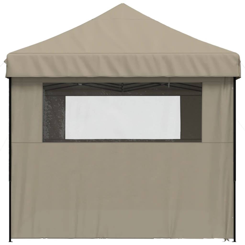 Partytent Pop-Up Taupe m. Zijwanden - 60% Korting! (Lichte Schade)