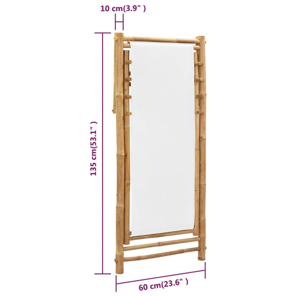 vidaXL Bamboe Terrasstoel Canvas Wit - 65% Korting!