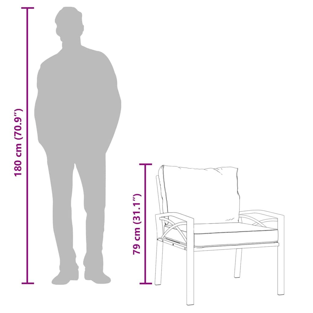 vidaXL Tuinstoelen Zandkleurig (2 st) - 40% Korting!