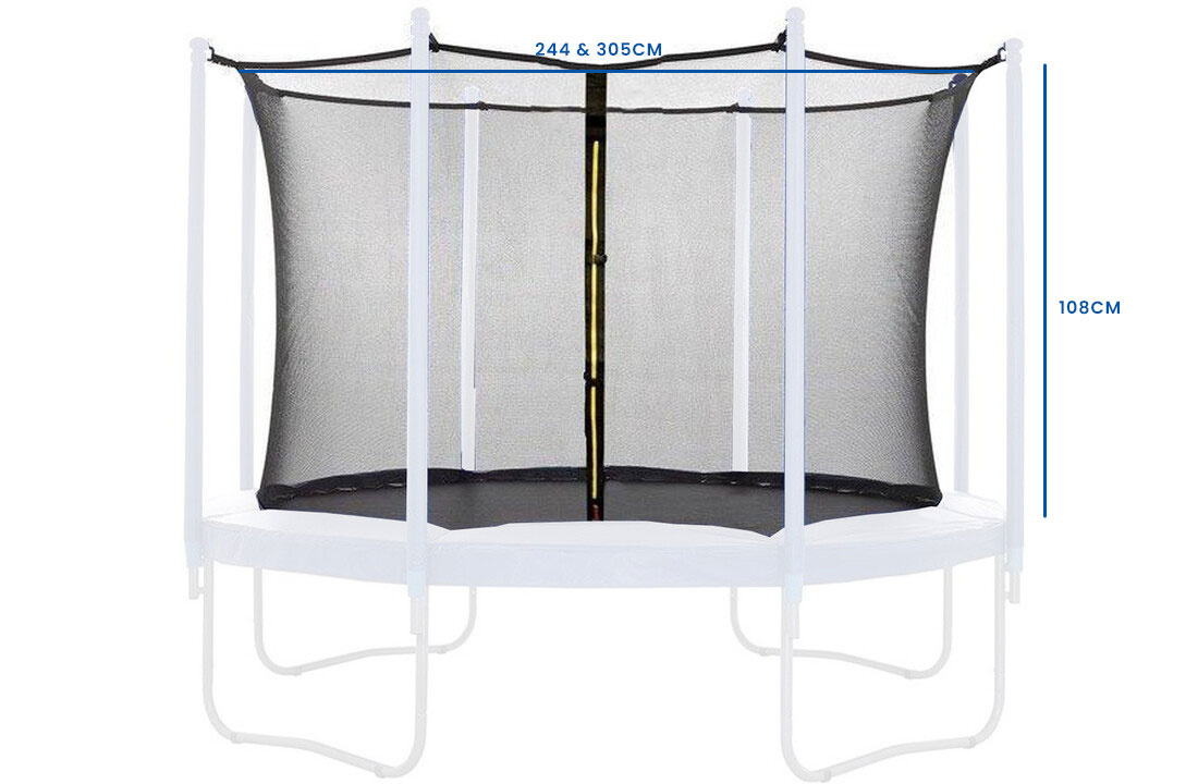 Trampoline Veiligheidsnet 244cm + Palen - 40% Korting!