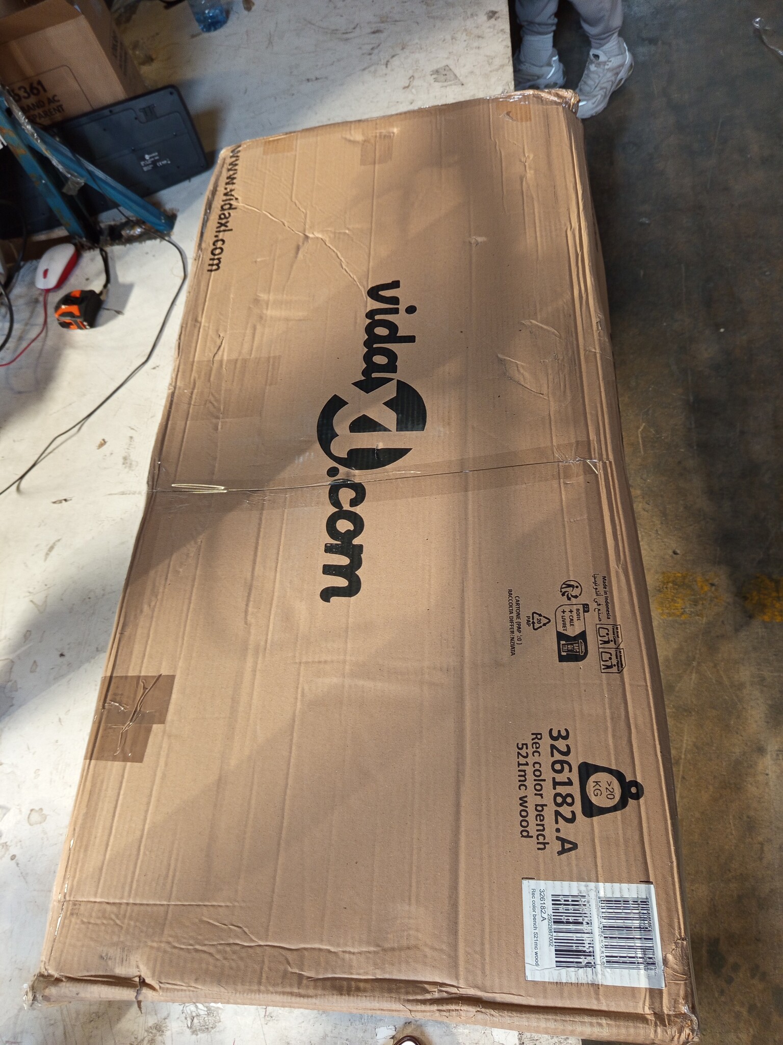 VidaXL Bankje Gerecycled Hout 115cm - 55% Korting!