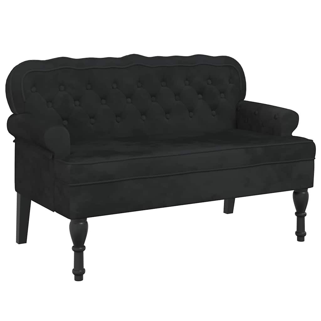 VidaXL Fluwelen Bankje Zwart - 55% Korting!