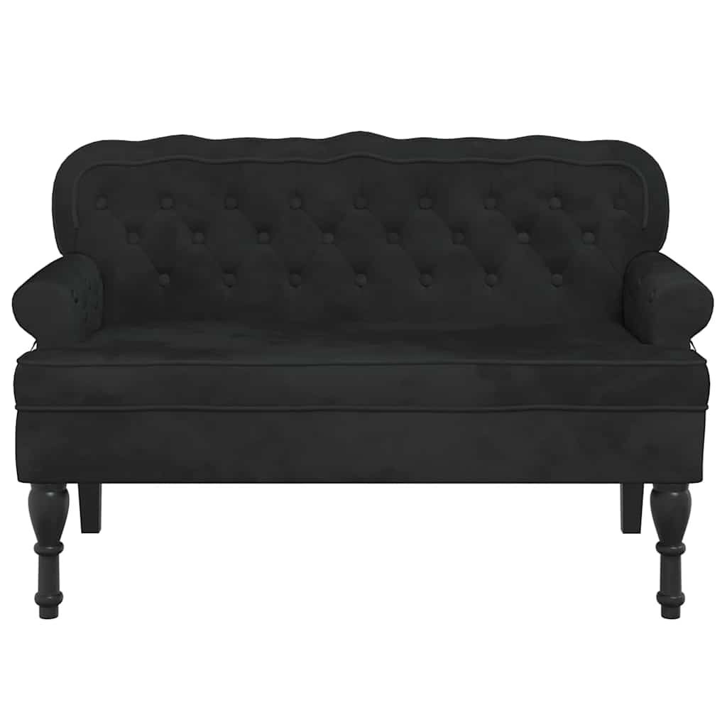 VidaXL Fluwelen Bankje Zwart - 55% Korting!
