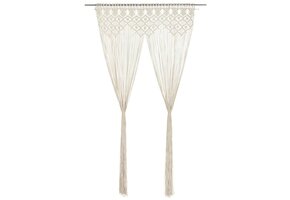 vidaXL Macramé Gordijn 140x240cm Crème - 55% Korting!
