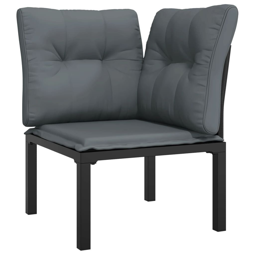vidaXL Loungeset 4-delig Zwart/Grijs - 60% Korting! (Incompleet)
