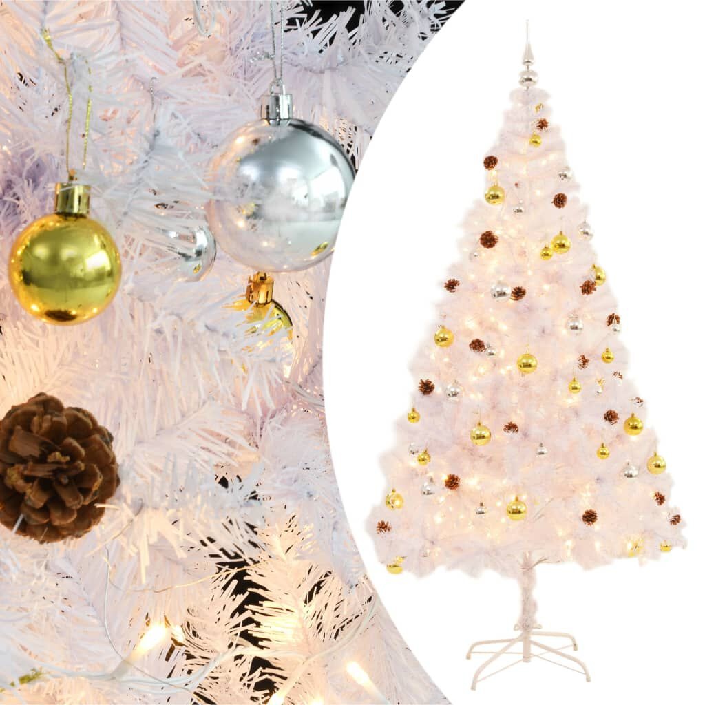 VidaXL Kunstkerstboom 210cm Wit incl. Ballen - 51% Korting!