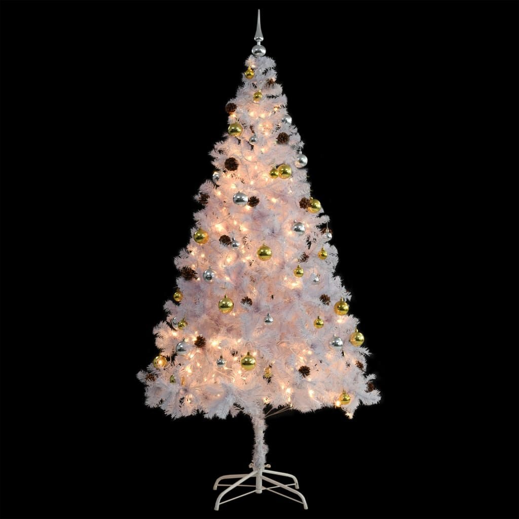 VidaXL Kunstkerstboom 210cm Wit incl. Ballen - 51% Korting!