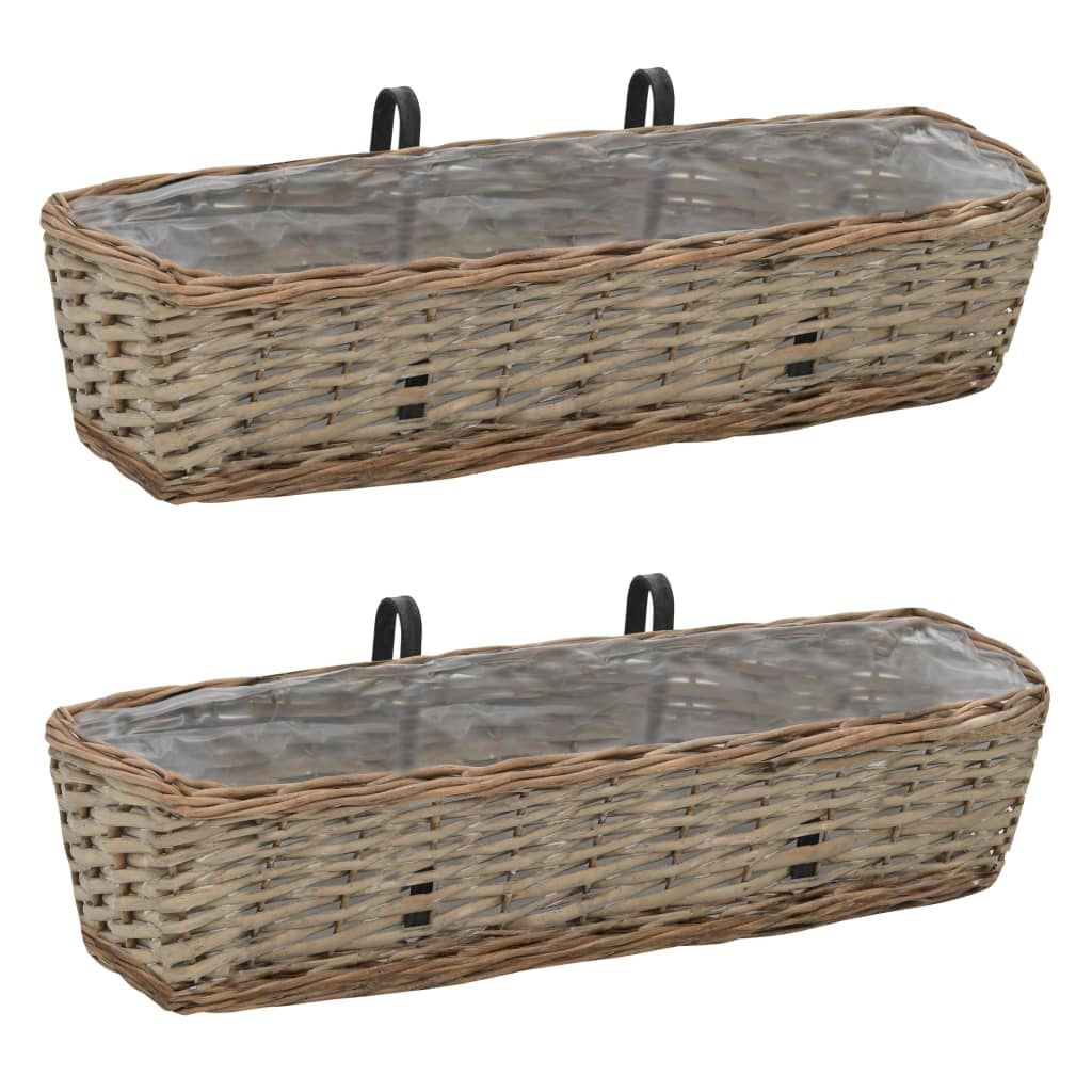 VidaXL Balkonbakken 2x Wicker 60cm -51%! Gebruikt