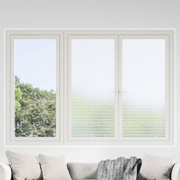 vidaXL Privacyfolie 0,9x10m - Matte Strepen - 40% Korting!